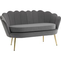 HOMCOM 2-Sitzer Stoffsofa, 133 x 63 x 75 cm, Loungesofa mit weichen großzügigen Kissen, Polstersofa, Polstermöbel, Samt, Polyester Aosom HOMCOM 2-Sitzer Stoffsofa, 133 x 63 x 75 cm, Loungesofa mit weichen großzügigen Kissen, Polstersofa, Polstermöbel, Samt, Polyester Aosom von HOMCOM