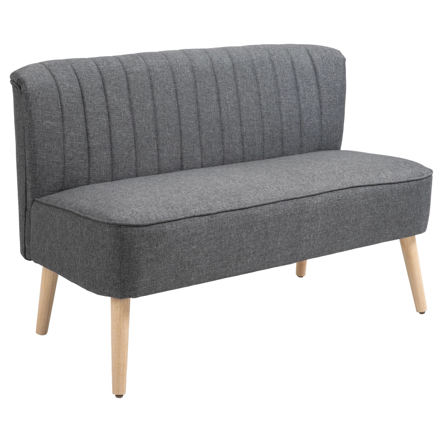 HOMCOM 2-Sitzer Stoffsofa mit Gepolsterter Rückenlehne HOMCOM 2-Sitzer Stoffsofa mit Gepolsterter Rückenlehne von HOMCOM