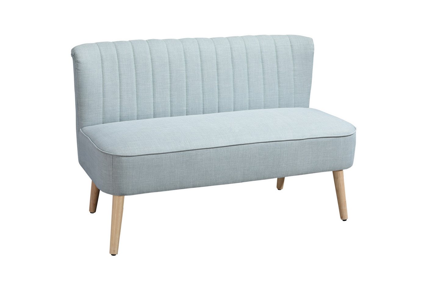 HOMCOM 2-Sitzer Zweisitzer, Loveseat mit Leinenoptik, Doppelsofa mit Holzbeine, Polstersofa 1 Teile, für Wohnzimmer, Grün HOMCOM 2-Sitzer Zweisitzer, Loveseat mit Leinenoptik, Doppelsofa mit Holzbeine, Polstersofa 1 Teile, für Wohnzimmer, Grün von HOMCOM