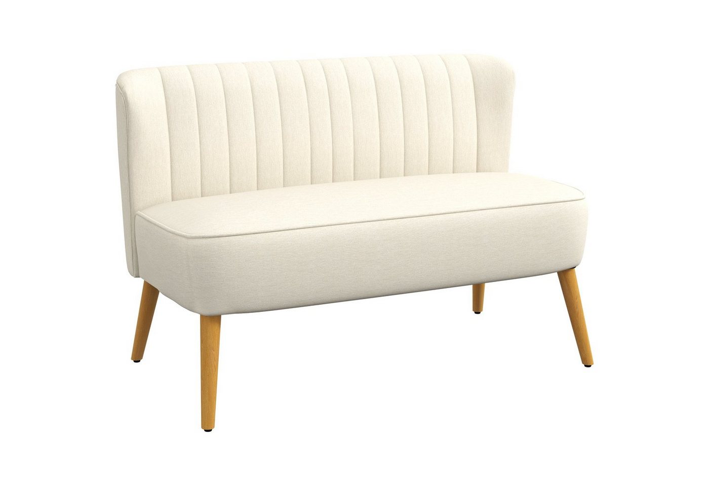 HOMCOM 2-Sitzer Zweisitzer, Loveseat mit Leinenoptik, Doppelsofa mit Holzbeine, Set 1 Teile, Cremeweiß 117 x 56,5 x 77 cm HOMCOM 2-Sitzer Zweisitzer, Loveseat mit Leinenoptik, Doppelsofa mit Holzbeine, Set 1 Teile, Cremeweiß 117 x 56,5 x 77 cm von HOMCOM