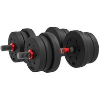 HOMCOM 2 in 1 Hanteln Set 20 kg verstellbare Kurzhantel & Langhantel professionell Dumbbell Krafttraining und Gewichtheben für Zuhause Fitness Aosom HOMCOM 2 in 1 Hanteln Set 20 kg verstellbare Kurzhantel & Langhantel professionell Dumbbell Krafttraining und Gewichtheben für Zuhause Fitness Aosom von HOMCOM