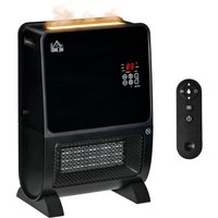 HOMCOM 2 in 1 Heizlüfter 2000W Elektroheizer mit Fernbedienung 8-Stunden-Timer LED-Licht und Befeuchtungsfunktion für gemütliche Wärme   Aosom.de von HOMCOM