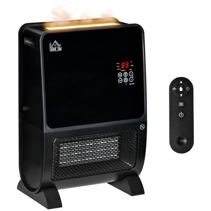 HOMCOM 2 in 1 Heizlüfter mit Fernbedienung LED-Licht 2000W von HOMCOM