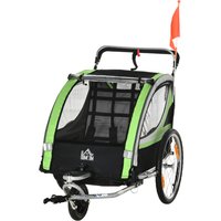 HOMCOM 2 in 1 Kinderanhänger Fahrradanhänger für max. zwei Kinder ab 1,5 Jahren mit 5-Punkt Sicherheitsgurt und 360° drehbar Aosom.de HOMCOM 2 in 1 Kinderanhänger Fahrradanhänger für max. zwei Kinder ab 1,5 Jahren mit 5-Punkt Sicherheitsgurt und 360° drehbar Aosom.de von HOMCOM