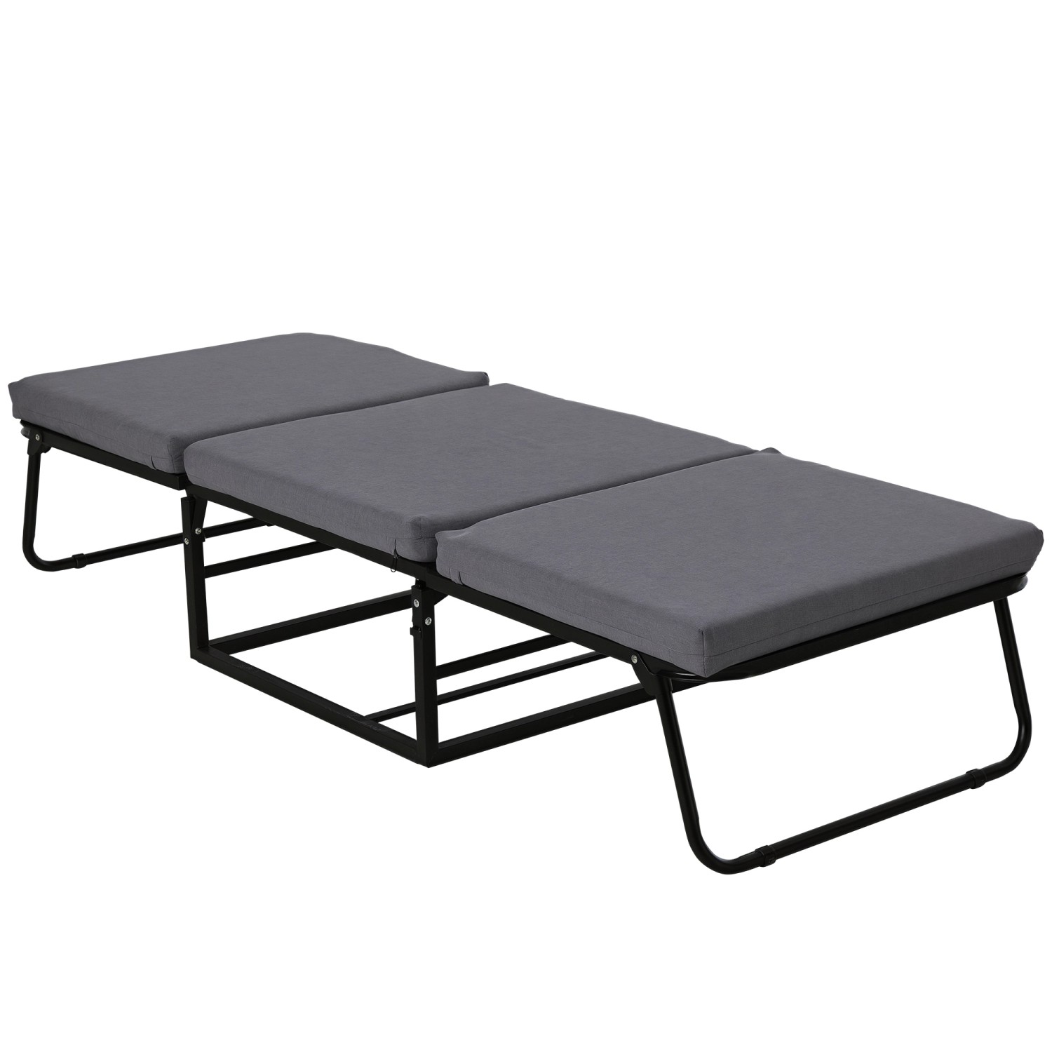 HOMCOM 2-in-1 Klappbett Polyester Stahl Schaumstoff Grau 192 x 68 x 37 cm HOMCOM 2-in-1 Klappbett Polyester Stahl Schaumstoff Grau 192 x 68 x 37 cm von HOMCOM
