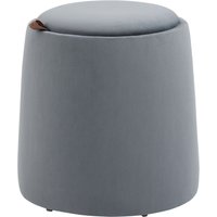 2-in-1 Ottomane Sitzhocker inklusive Stauraum, abnehmbaren Deckel Grau von HOMCOM