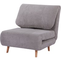 HOMCOM 2-in-1 Schlafsofa, Schlafsessel, verstellbar Klappmatratze, Gästebett, Klappbett, Cord-Optik für Schlafzimmer, Wohnzimmer, Hellgrau Aosom HOMCOM 2-in-1 Schlafsofa, Schlafsessel, verstellbar Klappmatratze, Gästebett, Klappbett, Cord-Optik für Schlafzimmer, Wohnzimmer, Hellgrau Aosom von HOMCOM