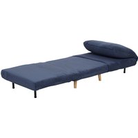 HOMCOM 2-in-1 Schlafsofa Schlafsessel Verstellbar Klappmatratze Gästebett im Cord-Optik, für Schlafzimmer, Wohnzimmer Blau 82 x 89 x 83 cm   Aosom von HOMCOM