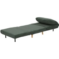 HOMCOM 2-in-1 Schlafsofa Schlafsessel Verstellbar Klappmatratze Gästebett im Cord-Optik, für Schlafzimmer, Wohnzimmer Grün 82 x 89 x 83 cm   Aosom von HOMCOM