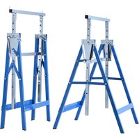 HOMCOM 2 x Gerüstbock Unterstellbock Klappbock höhenverstellbar bis 200kg Stahl Blau 68x58x80-130cm für Bau & Renovierung Aosom.de HOMCOM 2 x Gerüstbock Unterstellbock Klappbock höhenverstellbar bis 200kg Stahl Blau 68x58x80-130cm für Bau & Renovierung Aosom.de von HOMCOM