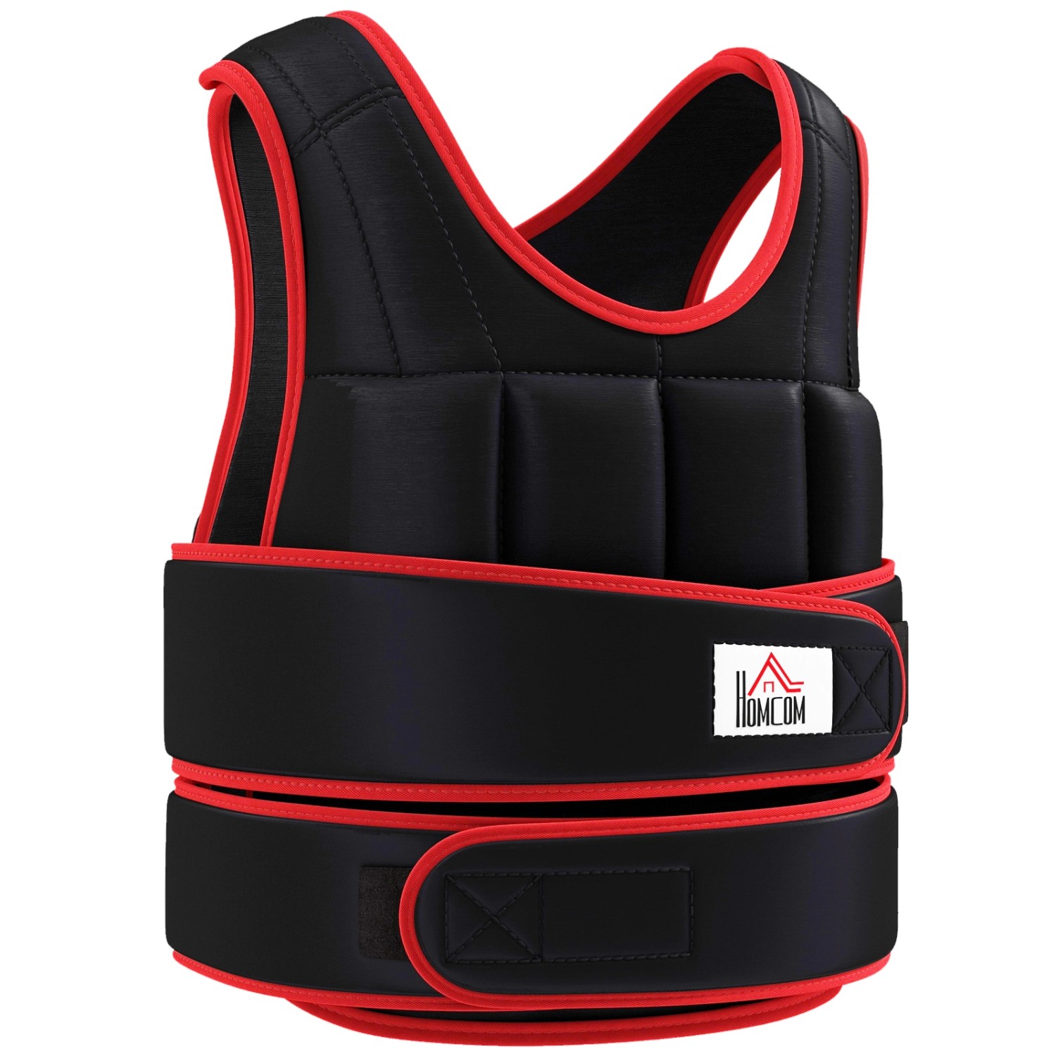 HOMCOM 20 kg Trainingsweste mit Gurten Oxford Metall-Sand Schwarz Rot 60 x 50 cm HOMCOM 20 kg Trainingsweste mit Gurten Oxford Metall-Sand Schwarz Rot 60 x 50 cm von HOMCOM