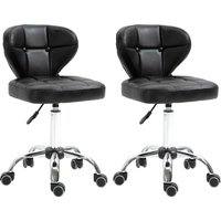 HOMCOM 2er-Set Rollhocker mit Rückenlehne Drehhocker, Arbeitshocker höhenverstellbar, Kunstleder+Stahl, Dunkelgrau, 45x47x72-87cm Aosom HOMCOM 2er-Set Rollhocker mit Rückenlehne Drehhocker, Arbeitshocker höhenverstellbar, Kunstleder+Stahl, Dunkelgrau, 45x47x72-87cm Aosom von HOMCOM