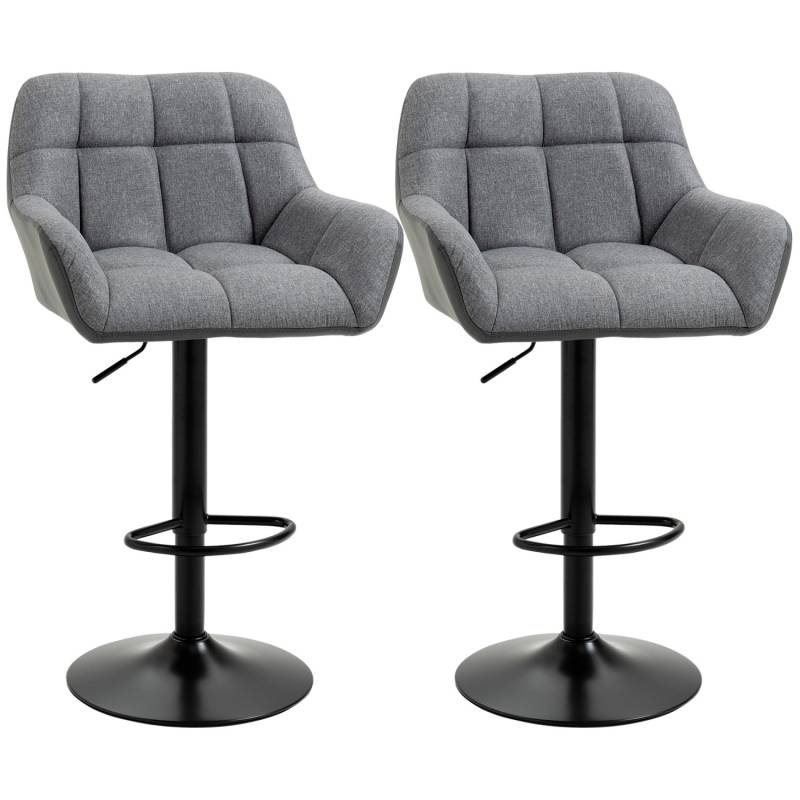 HOMCOM 2er-Set Barhocker Barstuhl Grau von HOMCOM