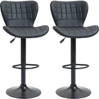 HOMCOM Barstuhl 2er-Set Retrodesign Höhenverstellbar 360° drehbar schwarzes Leder für Homeoffice stabil 47 x 51,5 x 89-109 cm Aosom.de HOMCOM Barstuhl 2er-Set Retrodesign Höhenverstellbar 360° drehbar schwarzes Leder für Homeoffice stabil 47 x 51,5 x 89-109 cm Aosom.de von HOMCOM