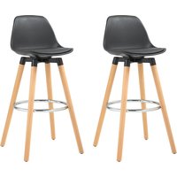 HOMCOM 2er-Set Barhocker – Gepolsterte PU-Sitze mit Rückenlehne & Fußstütze, Holzbeine, 69 cm, Schwarz Aosom HOMCOM 2er-Set Barhocker – Gepolsterte PU-Sitze mit Rückenlehne & Fußstütze, Holzbeine, 69 cm, Schwarz Aosom von HOMCOM