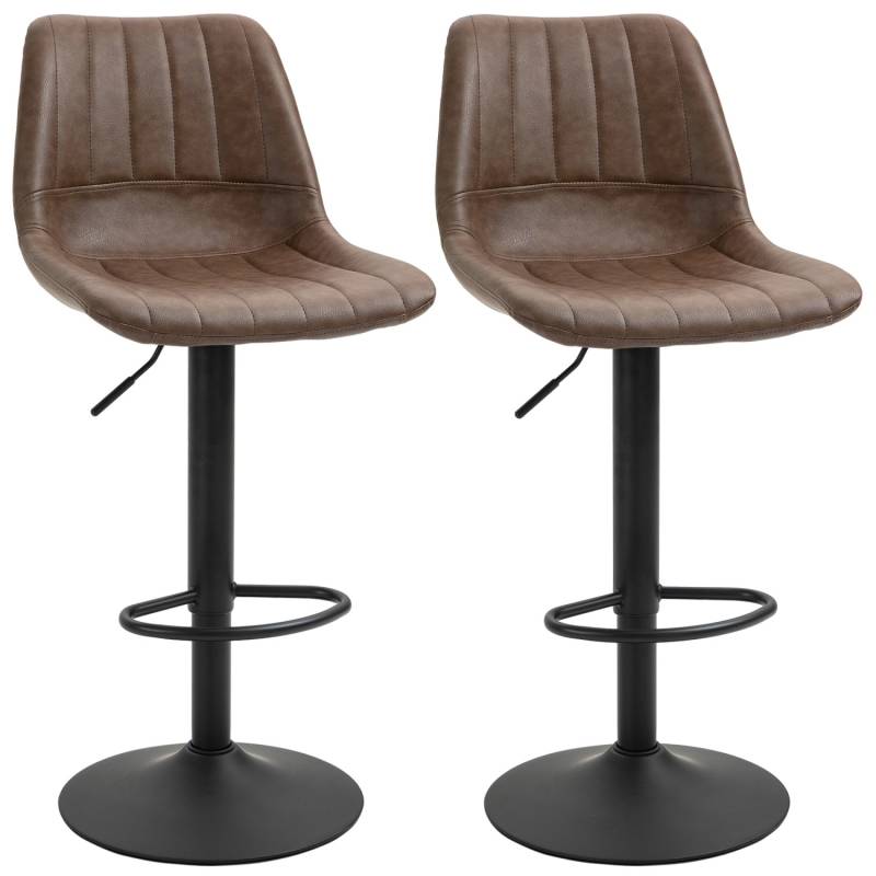 HOMCOM 2er Set Barhocker Höhenverstellbarer Küchenhocker von HOMCOM