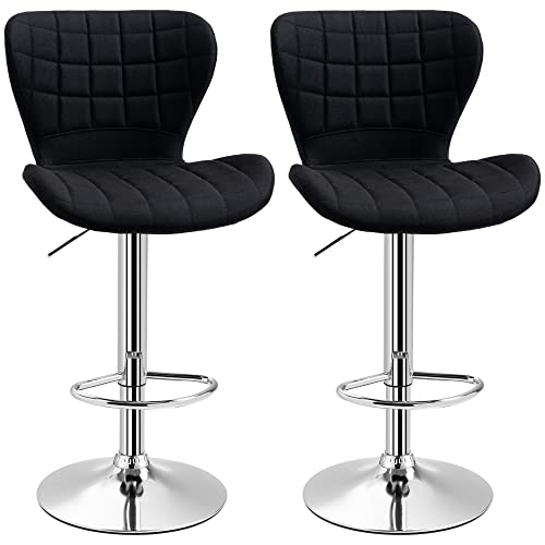HOMCOM 2er-Set Barhocker Modernes Design Verstellbare Sitzhöhe 59-81 cm 360° drehbar Leinen Schwarz HOMCOM 2er-Set Barhocker Modernes Design Verstellbare Sitzhöhe 59-81 cm 360° drehbar Leinen Schwarz von HOMCOM