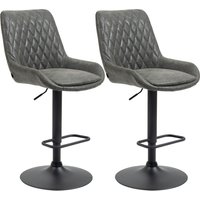 HOMCOM 2er-Set Barhocker höhenverstellbar mit Rückenlehne, Küchenhocker Kunstleder Dunkelgrau für Bar und Küche Aosom.de HOMCOM 2er-Set Barhocker höhenverstellbar mit Rückenlehne, Küchenhocker Kunstleder Dunkelgrau für Bar und Küche Aosom.de von HOMCOM