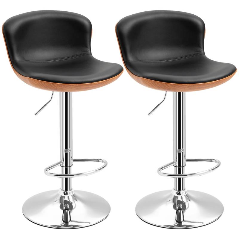 HOMCOM 2er-Set Barhocker mit Rückenlehne Drehbar von HOMCOM