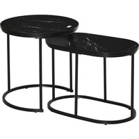 HOMCOM 2er Set Couchtisch rund oval bis 30 kg stapelbar Kaffeetisch aus MDF & Stahl schwarz Ø50 x 50 5H cm für Wohnzimmer Aosom.de HOMCOM 2er Set Couchtisch rund oval bis 30 kg stapelbar Kaffeetisch aus MDF & Stahl schwarz Ø50 x 50 5H cm für Wohnzimmer Aosom.de von HOMCOM