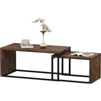 HOMCOM 2er-Set Couchtisch Satztisch Sofatisch Beistelltisch Kaffeetisch verschiedene Formen multifunktional elegant schlicht Metallfuß Schwarz+Braun Aosom HOMCOM 2er-Set Couchtisch Satztisch Sofatisch Beistelltisch Kaffeetisch verschiedene Formen multifunktional elegant schlicht Metallfuß Schwarz+Braun Aosom von HOMCOM