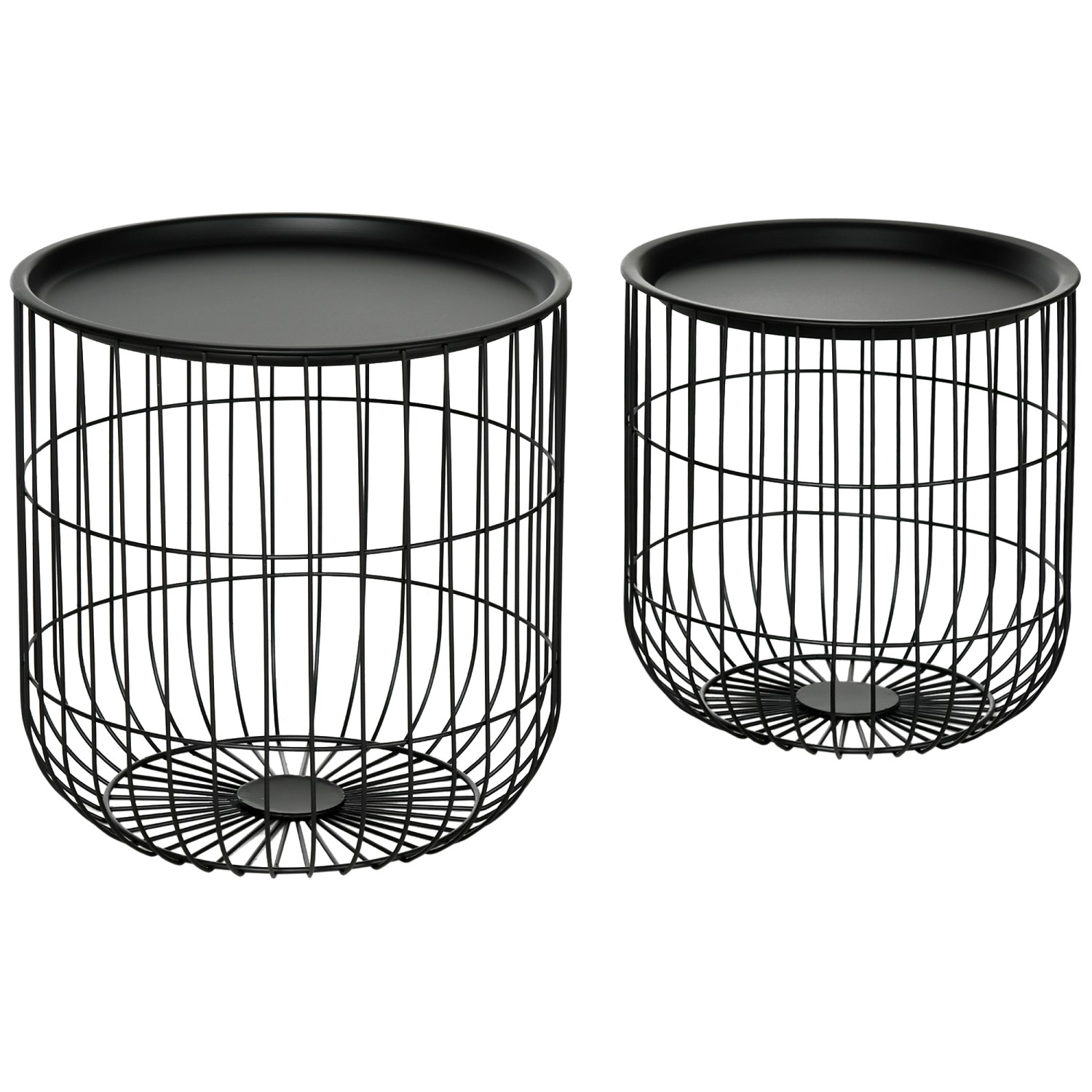 HOMCOM 2er-Set Couchtisch mit Stauraum für Wohnzimmer Schlafzimmer Stahl Schwarz HOMCOM 2er-Set Couchtisch mit Stauraum für Wohnzimmer Schlafzimmer Stahl Schwarz von HOMCOM