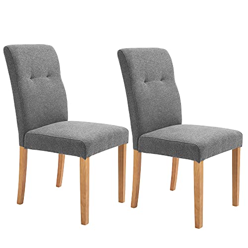 HOMCOM 2er-Set Esszimmerstühle Essstühle mit gepolstertem Sitz Stuhl Polsterstuhl Küchenstuhl Leinen-Polyester-Gewebe Schaumstoff Gummiholz Dunkelgrau 50 x 62 x 96 cm HOMCOM 2er-Set Esszimmerstühle Essstühle mit gepolstertem Sitz Stuhl Polsterstuhl Küchenstuhl Leinen-Polyester-Gewebe Schaumstoff Gummiholz Dunkelgrau 50 x 62 x 96 cm von HOMCOM