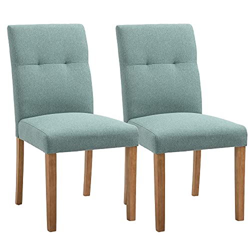 HOMCOM 2er-Set Esszimmerstühle Essstühle mit gepolstertem Sitz Stuhl Polsterstuhl Küchenstuhl Leinen-Polyester-Gewebe Schaumstoff Gummiholz Grün 50 x 62 x 96 cm HOMCOM 2er-Set Esszimmerstühle Essstühle mit gepolstertem Sitz Stuhl Polsterstuhl Küchenstuhl Leinen-Polyester-Gewebe Schaumstoff Gummiholz Grün 50 x 62 x 96 cm von HOMCOM