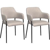 HOMCOM 2er Set Esszimmerstühle Küchenstuhl mit Rückenlehne Polsterstuhl mit Stahlbeinen für Wohnzimmer Küche Beige 54 x 54 x 84 cm Aosom.de HOMCOM 2er Set Esszimmerstühle Küchenstuhl mit Rückenlehne Polsterstuhl mit Stahlbeinen für Wohnzimmer Küche Beige 54 x 54 x 84 cm Aosom.de von HOMCOM