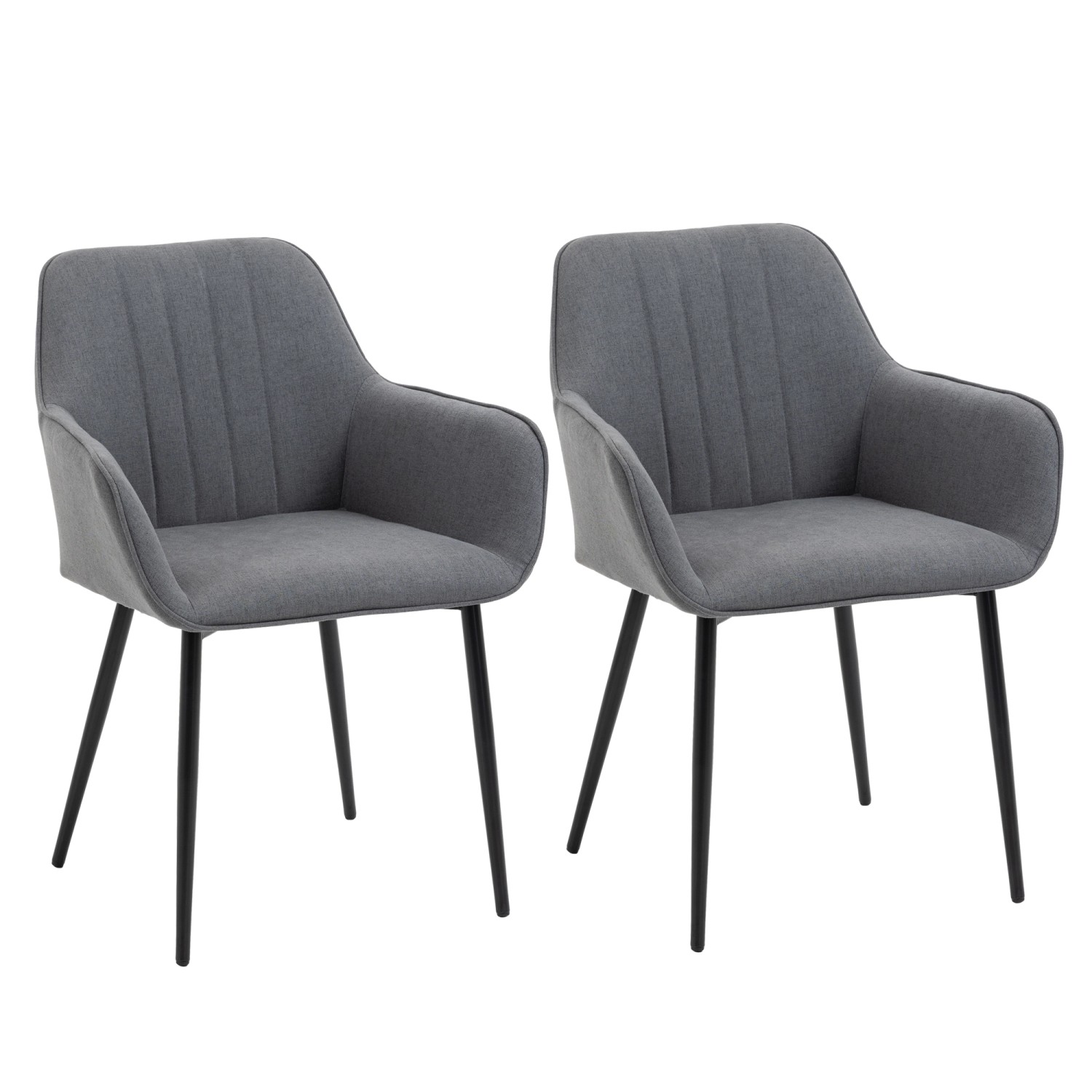 HOMCOM 2er Set Esszimmerstühle mit Rückenlehne 59,5L x 56,5B x 81L cm HOMCOM 2er Set Esszimmerstühle mit Rückenlehne 59,5L x 56,5B x 81L cm von HOMCOM