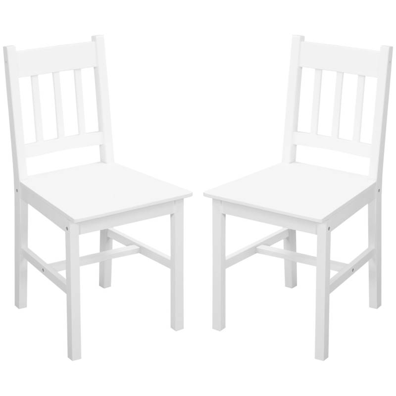 HOMCOM 2er Set Küchenstuhl mit Rückenlehne von HOMCOM