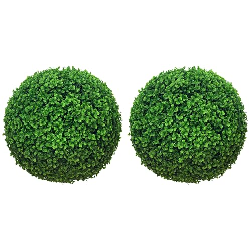 HOMCOM 2er-Set Künstliche Buchsbaumkugel groß Ø40 cm, Kunstpflanze UV-beständig, Plastik Künstliche Pflanzen im Topf, Fake Plant wie echt für Wohnzimmer Schlafzimmer Büro Garten Deko Geschenk HOMCOM 2er-Set Künstliche Buchsbaumkugel groß Ø40 cm, Kunstpflanze UV-beständig, Plastik Künstliche Pflanzen im Topf, Fake Plant wie echt für Wohnzimmer Schlafzimmer Büro Garten Deko Geschenk von HOMCOM