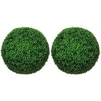 2er-Set Künstliche Buchsbaumkugel groß Ø50 cm, Kunstpflanze UV-beständig, Plastik Künstliche Pflanzen im Topf, Fake Plant wie echt für Wohnzimmer 2er-Set Künstliche Buchsbaumkugel groß Ø50 cm, Kunstpflanze UV-beständig, Plastik Künstliche Pflanzen im Topf, Fake Plant wie echt für Wohnzimmer von HOMCOM