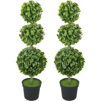 HOMCOM 2er Set Künstlicher Buchsbaum groß 100cm Kunstpflanze, Künstliche Pflanzen im Topf, Kunstbaum wie echt für Wohnzimmer Schlafzimmer Büro Garten Moderne Dekoration Geschenk Aosom HOMCOM 2er Set Künstlicher Buchsbaum groß 100cm Kunstpflanze, Künstliche Pflanzen im Topf, Kunstbaum wie echt für Wohnzimmer Schlafzimmer Büro Garten Moderne Dekoration Geschenk Aosom von HOMCOM