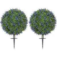 HOMCOM 2er-Set Künstlicher Lavendel 60 cm künstliche Pflanzen mit UV Schutz Kunstpflanze wie echt mit Bodenpfählen für Schlafzimmer Wohnzimmer Büro Garten moderne Dekoration Aosom HOMCOM 2er-Set Künstlicher Lavendel 60 cm künstliche Pflanzen mit UV Schutz Kunstpflanze wie echt mit Bodenpfählen für Schlafzimmer Wohnzimmer Büro Garten moderne Dekoration Aosom von HOMCOM
