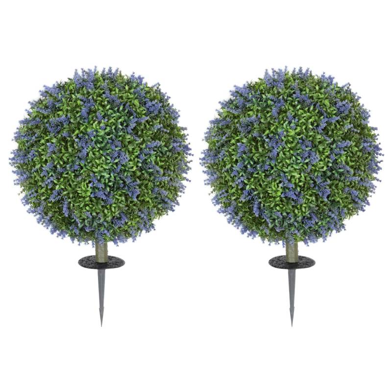 HOMCOM 2er-Set Lavendel Künstliche Pflanzen mit UV Schutz von HOMCOM