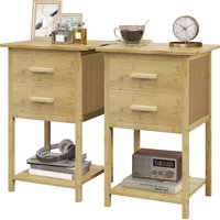 HOMCOM 2er Set Nachttisch Nachtkommode mit Schublade Ablage und Griff für Schlafzimmer Wohnzimmer Natur 40 x 34 x 60 cm Aosom.de HOMCOM 2er Set Nachttisch Nachtkommode mit Schublade Ablage und Griff für Schlafzimmer Wohnzimmer Natur 40 x 34 x 60 cm Aosom.de von HOMCOM