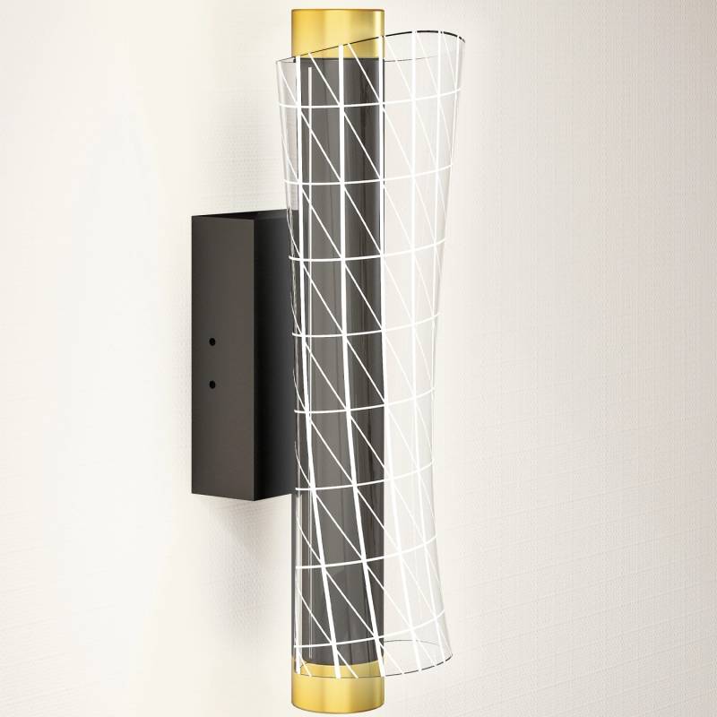HOMCOM 2er Set Wandleuchte Innen Wandlampe mit LED Lichte Gitterdesign von HOMCOM