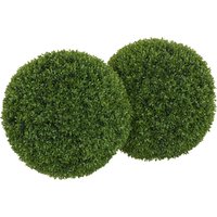 HOMCOM 2er Set künstliche Buchsbaumkugel 40 cm Kunstpflanze, Plastik künstliche Pflanzen Buchsbaumkugel, Fake Plant für Wohnzimmer Schlafzimmer Büro Garten moderne Dekoration Geschenk Aosom HOMCOM 2er Set künstliche Buchsbaumkugel 40 cm Kunstpflanze, Plastik künstliche Pflanzen Buchsbaumkugel, Fake Plant für Wohnzimmer Schlafzimmer Büro Garten moderne Dekoration Geschenk Aosom von HOMCOM