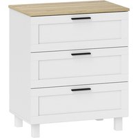 HOMCOM 3‑Schubladen-Kommode 60×38×71 cm – Weiß/Holz, platzsparend Aosom HOMCOM 3‑Schubladen-Kommode 60×38×71 cm – Weiß/Holz, platzsparend Aosom von HOMCOM