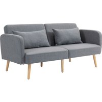 HOMCOM 3-Sitzer Schlafsofa 2-Sitzer Klappbett mit Bettfunktion 2 Wurfkissen HOMCOM 3-Sitzer Schlafsofa 2-Sitzer Klappbett mit Bettfunktion 2 Wurfkissen von HOMCOM