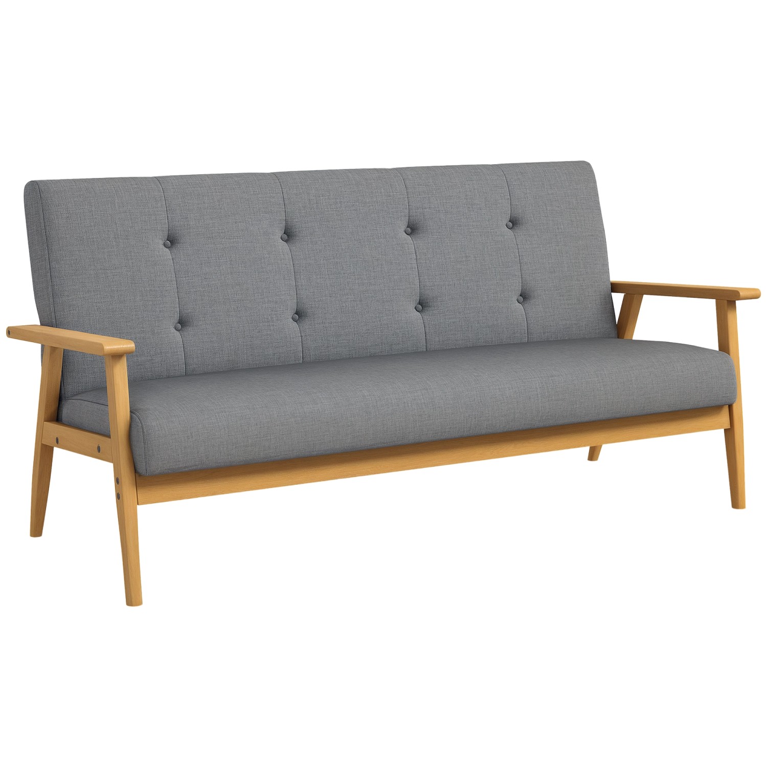 HOMCOM 3-Sitzer Sofa Couch für Wohnzimmer Schlafzimmer Dunkelgrau HOMCOM 3-Sitzer Sofa Couch für Wohnzimmer Schlafzimmer Dunkelgrau von HOMCOM