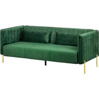 HOMCOM 3 Sitzer Sofa Gästesofa mit 2 Sitzkissen, dreier Couch mit Armlehne, gepolstert Polstersofa mit Samt-Optik, 200 x 88 x 76 cm, Grün Aosom HOMCOM 3 Sitzer Sofa Gästesofa mit 2 Sitzkissen, dreier Couch mit Armlehne, gepolstert Polstersofa mit Samt-Optik, 200 x 88 x 76 cm, Grün Aosom von HOMCOM