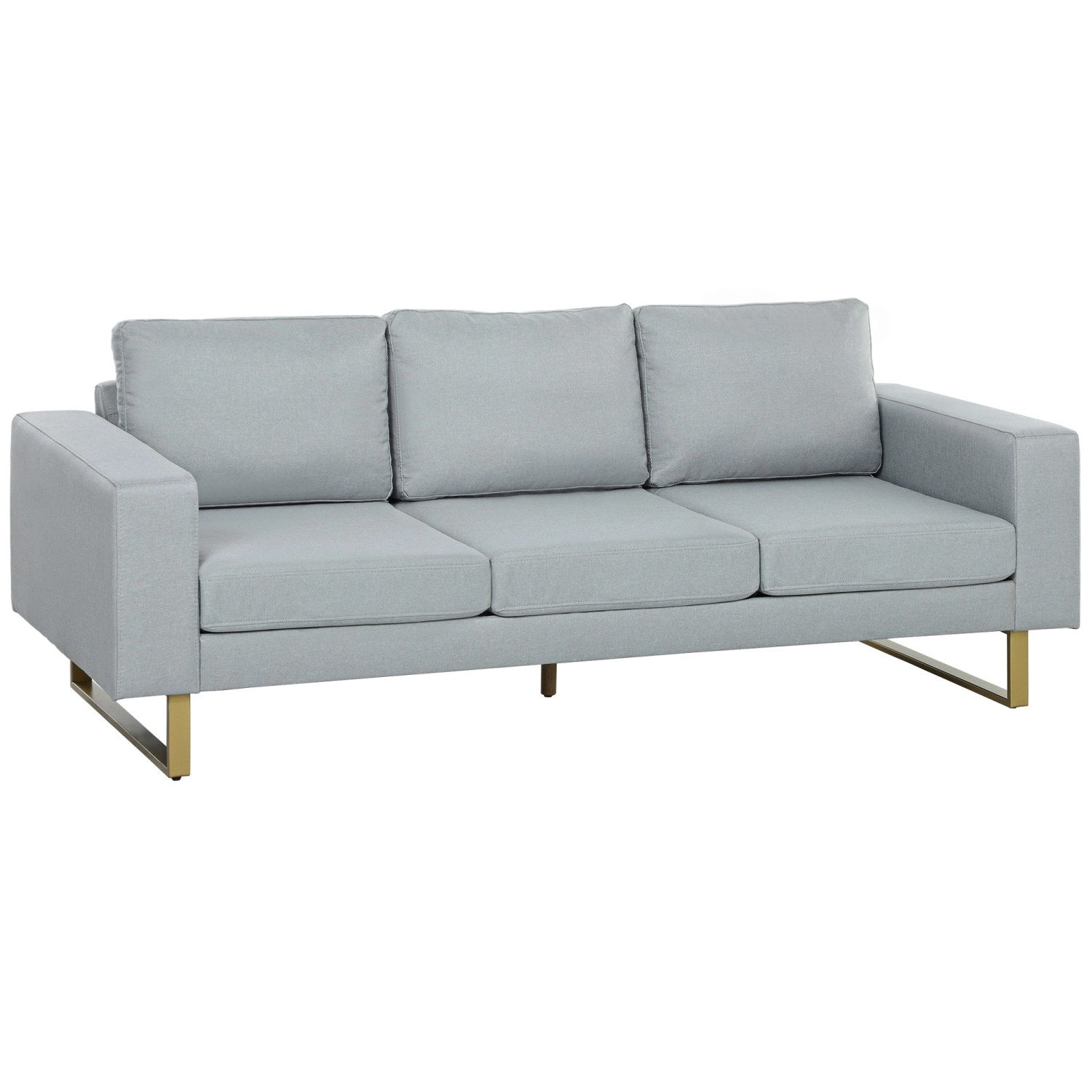 HOMCOM 3 Sitzer Sofa für Schlafzimmer 200 x 82 x 78 cm Hellgrau HOMCOM 3 Sitzer Sofa für Schlafzimmer 200 x 82 x 78 cm Hellgrau von HOMCOM