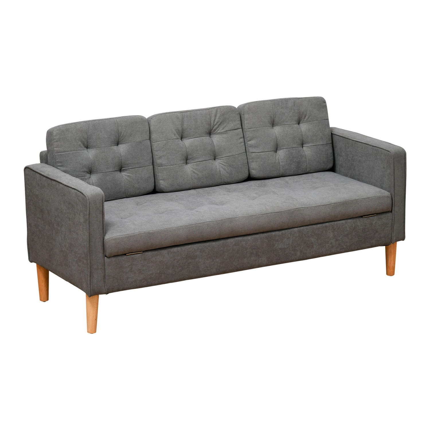 HOMCOM 3 Sitzer Sofa mit Stauraum Holzbeine HOMCOM 3 Sitzer Sofa mit Stauraum Holzbeine von HOMCOM