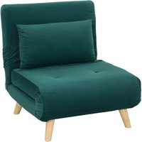 HOMCOM 3 in 1 Schlafsessel, Schlafsofa mit Bettfunktion, Lendenkissen, klappbarer Relaxsessel mit Verstellbarer Rückenlehne Liegestuhl in Samtoptik, HOMCOM 3 in 1 Schlafsessel, Schlafsofa mit Bettfunktion, Lendenkissen, klappbarer Relaxsessel mit Verstellbarer Rückenlehne Liegestuhl in Samtoptik, von HOMCOM
