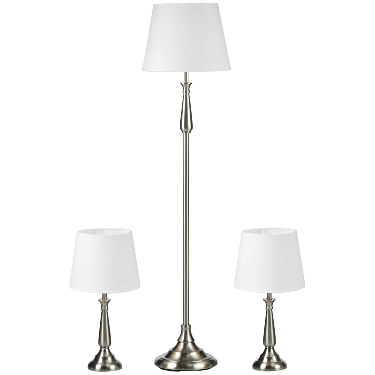 HOMCOM 3er-Lampenset inkl. 2 Tischleuchte 1 Stehlampe mit E27 Sockel Creme HOMCOM 3er-Lampenset inkl. 2 Tischleuchte 1 Stehlampe mit E27 Sockel Creme von HOMCOM