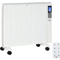 HOMCOM 4 Modi Heizlüfter Elektroheizung mit LCD-Display 2000W Heizkörper 2 Heizstufen mit Luftheizun von HOMCOM