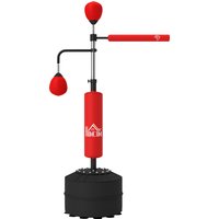 HOMCOM 4-in-1 Boxsack freistehend 160-230 cm höhenverstellbar Standboxsack mit 2 Speedbälle, 360° Reflexstange Punchingball Set Kickboxsack für Erwachsene Jugendliche MMA Box Training   Aosom von HOMCOM