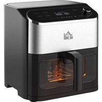 HOMCOM Heißluftfritteuse Airfryer, 6,5L 1350W 4 in 1 Fritteuse mit Timer, Touchscreen, Sichtfenster, Antihaft-Korb, Überhitzungsschutz   Aosom von HOMCOM